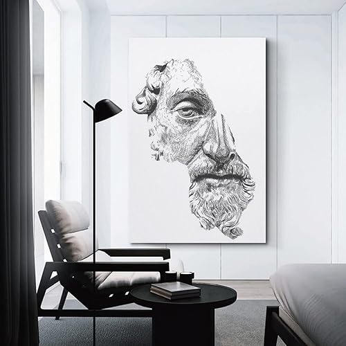 Miniatura 3 de NJYXART Póster artístico de Marco Aurelio, póster del emperador de Roma, pintura decorativa, lienzo, pósteres de pared e impresión artística moderna