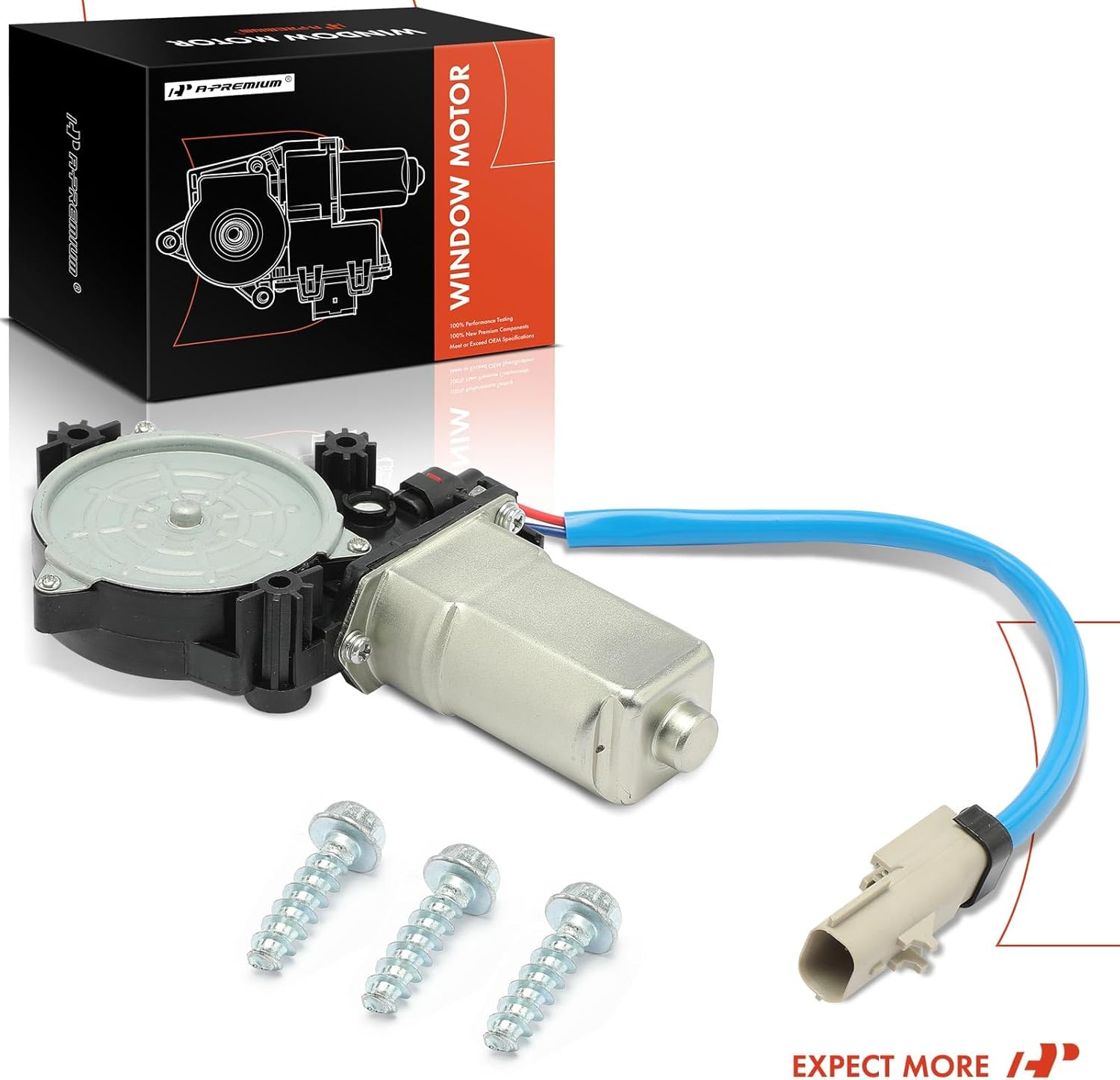 A-Premium Power Window Lift Motor Compatible with Chrysler Sebring 2001-2006 & Dodge Stratus 2001-2006, Sedan, Front Left Driver Side, Replace# 5056029AG