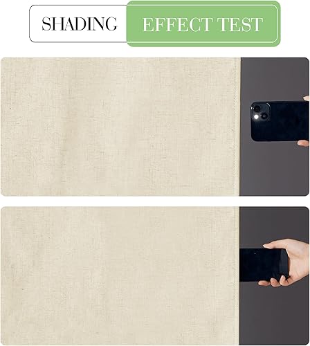 Miniatura 7 de KGORGE Cortinas de puerta francesa para ventana de puerta de cristal, persianas de puerta francesa 100% opacas texturizadas, cortina autoadhesiva