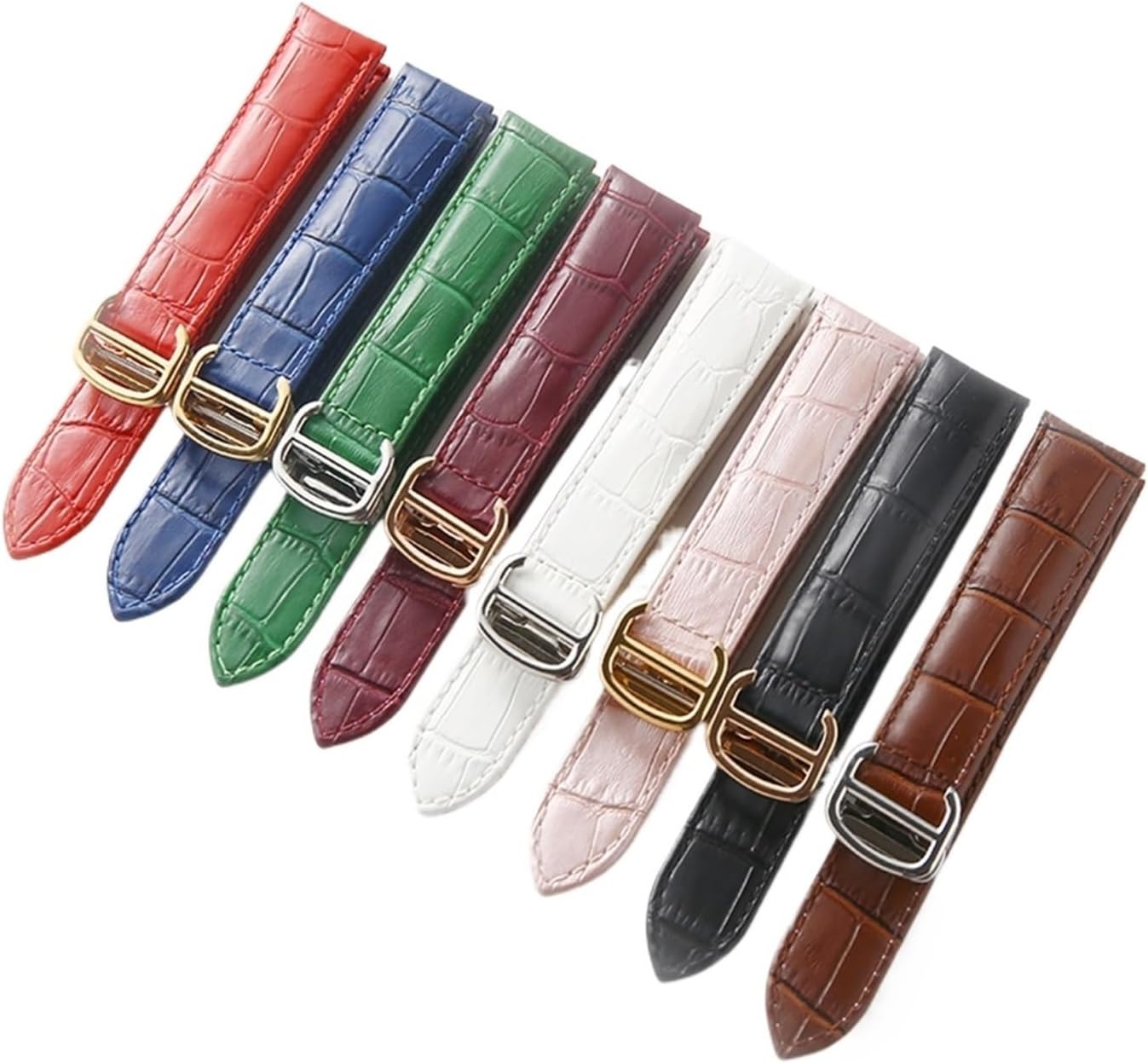 SDFFGHJ Leather Watch Strap First Layer Cowhide Compatible Watch Strap Men's and Women's Bracelet Accessories