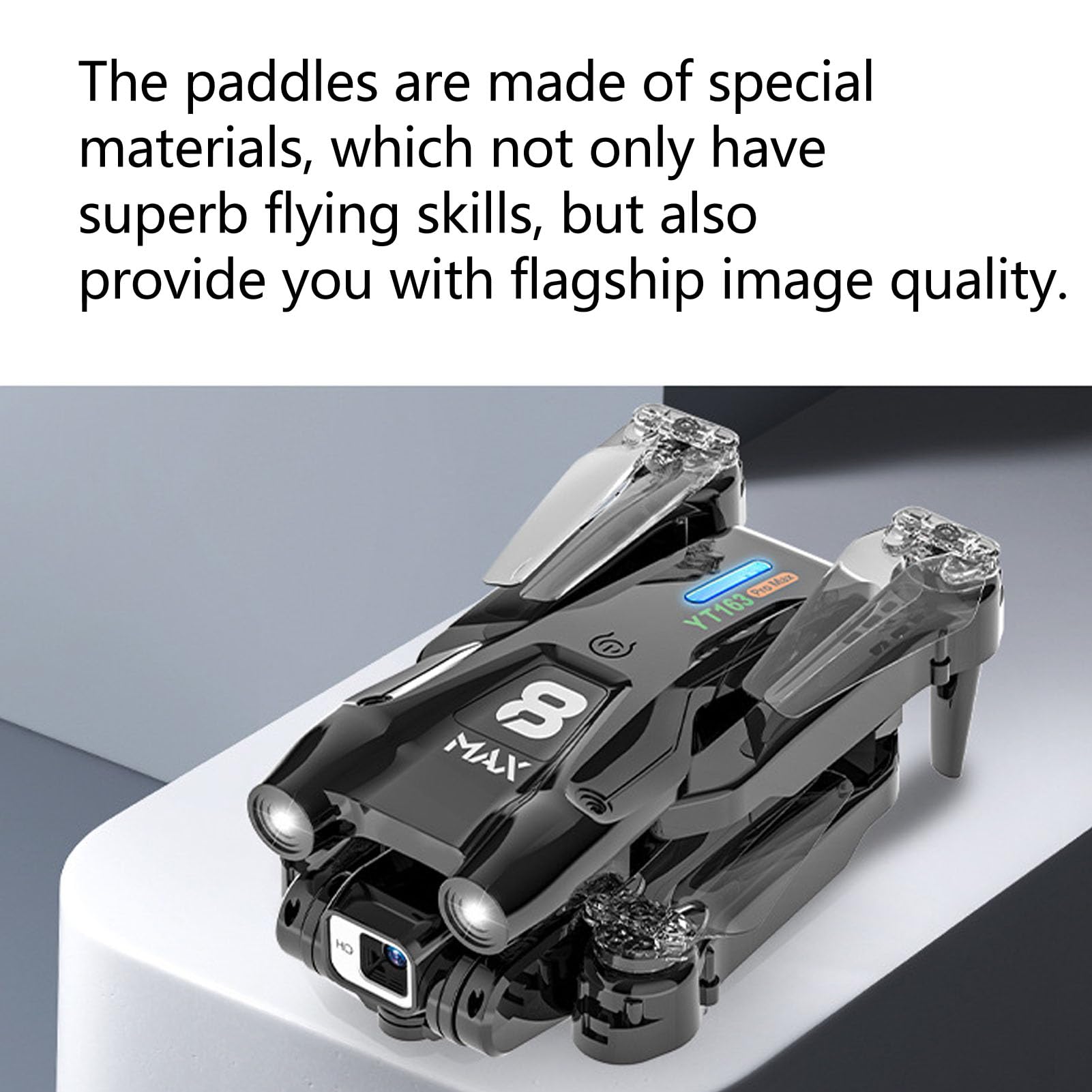 RC Drone LED Light Podwójny Aparat HD 50-krotny Zoom Inteligentne Unikanie Przeszkód Składany Quadkopter z Czujnikiem Grawitacyjnym dla Dorosłych Dzieci Początkujący