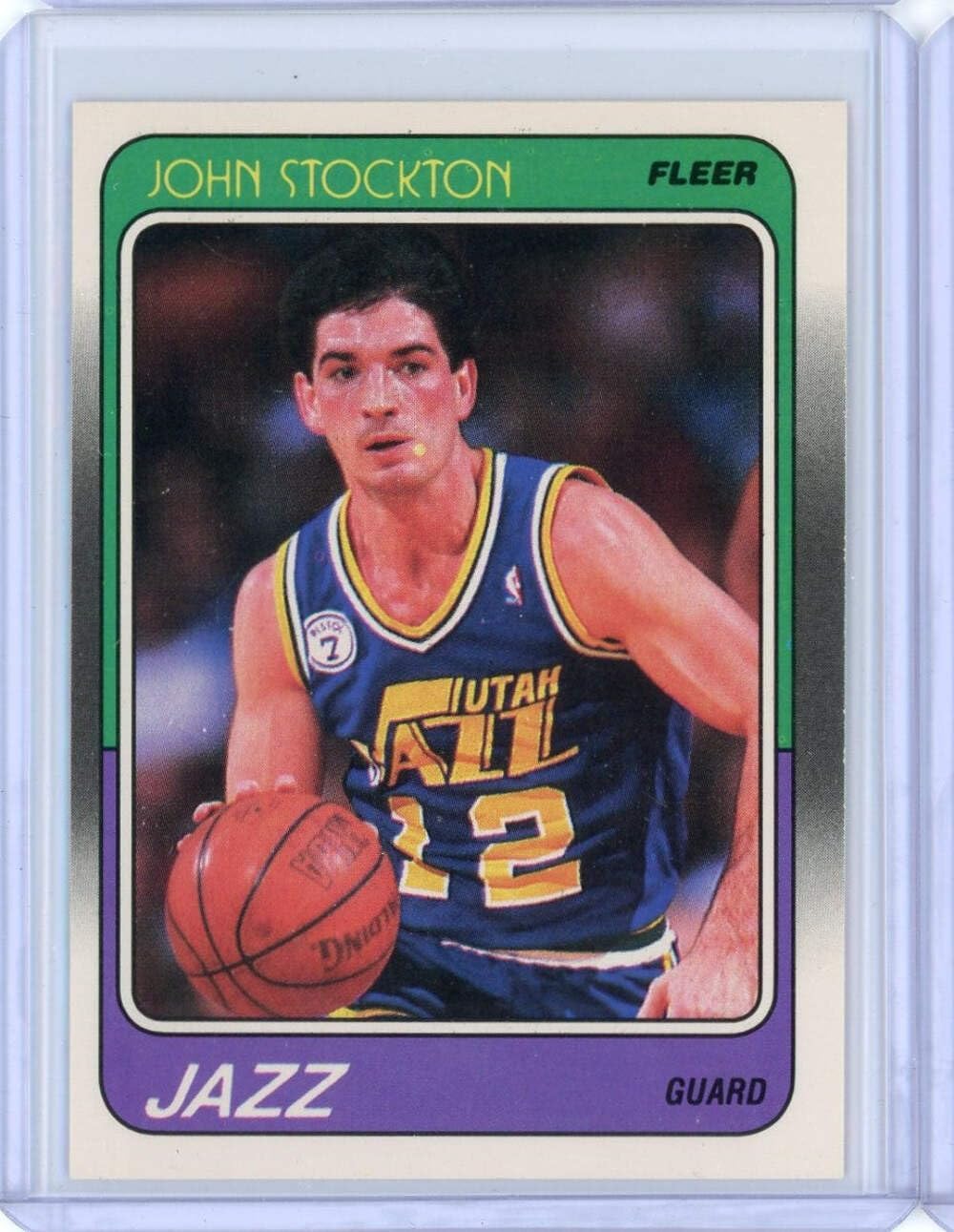 Vintage 1988 Fleer John Stockton #115 Rookie RC Basketball Card