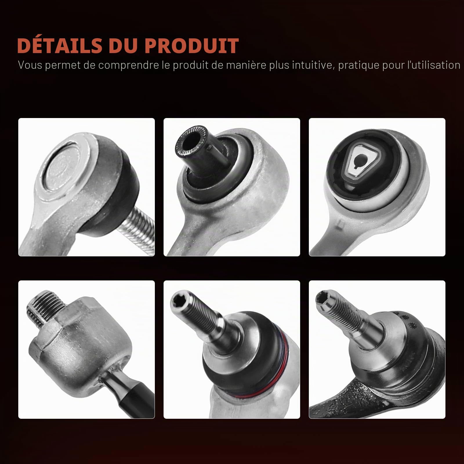 Frankberg 8x Bras de suspension, biellette de direction, barre | Compatible avec: ,,,Série 3 Touring E91,Série 3 Cabriolet E93,,,
