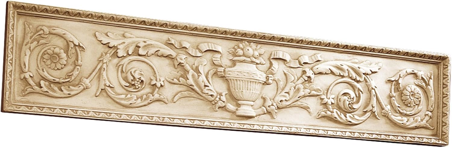 Design Toscano NG33631 Horizontal San Galgano Wall Pediment,ancient ivory