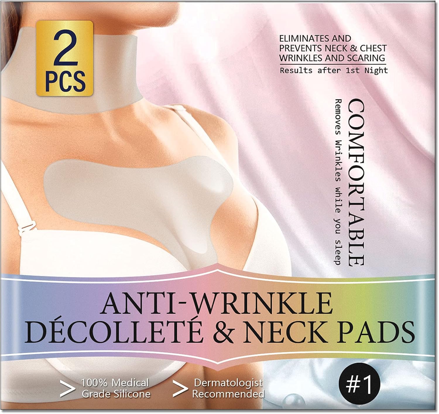 Chest Wrinkle Pads, Neck Chest Silicone Anti Wrinkle Patches for Skin