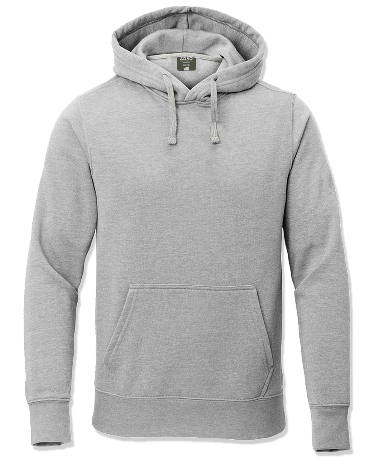 adro Men’s Regular Fit 320 GSM Cotton Blend Fleece Hoodie | Soft Feel Heavyweight Sweatshirt with Kangaroo Pocket & Drawstring Hood | H22-M-PLN-GR-2XL Grey-picture-34