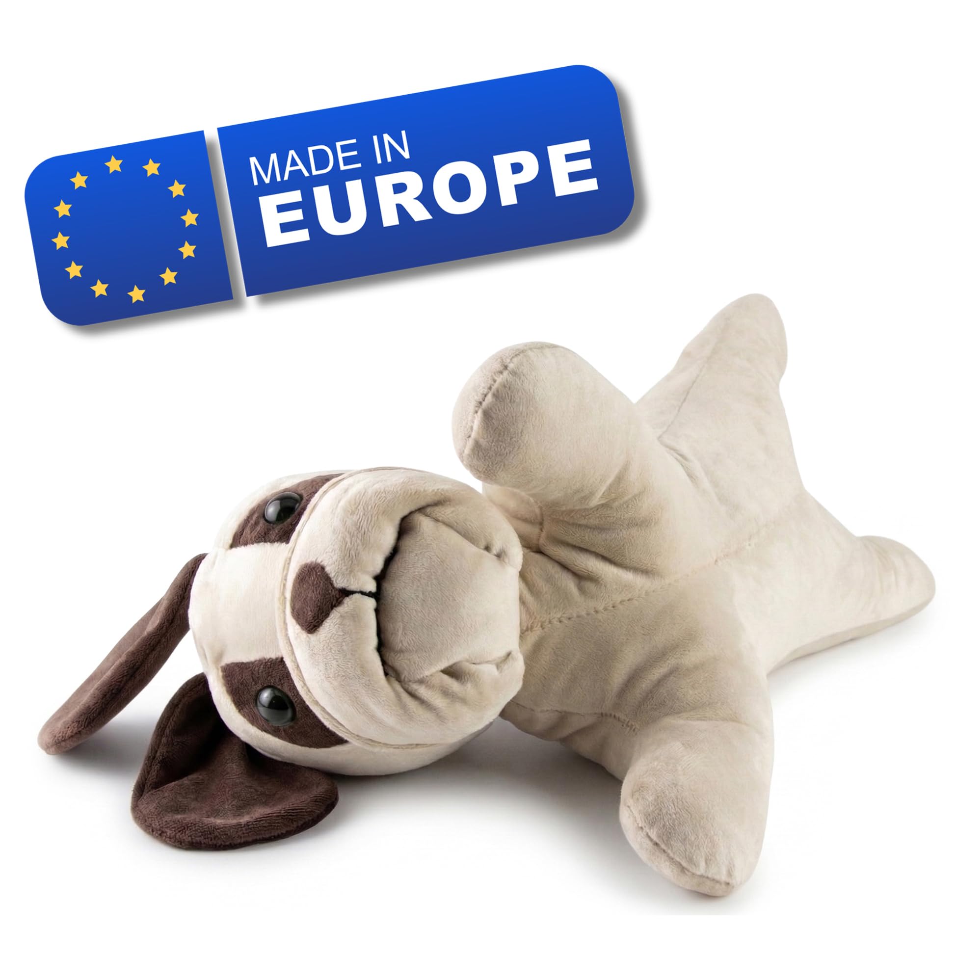 Peluche Ponderato 2 kg Bulldog, Cane Peluche Calmante, Anti Ansia