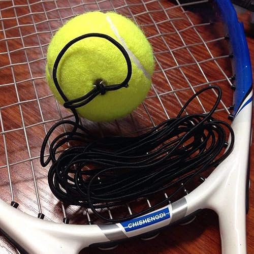 Miniatura 2 de LIYUANBAIHUO 3 pelotas de entrenamiento de tenis con cuerda, pelotas de entrenamiento de tenis para práctica personal y herramienta de repuesto para