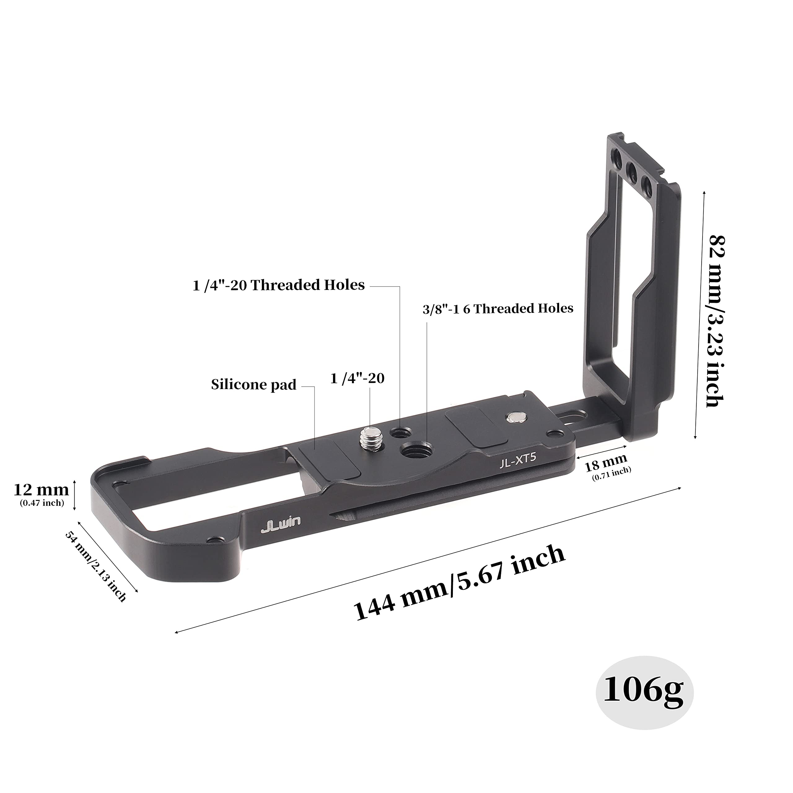 Hersmay Piastra A L Per Fujifilm X-T5 – In Alluminio, Sgancio Rapido Arca Swiss, Compatibile Con Gimbal DJI RS - 2
