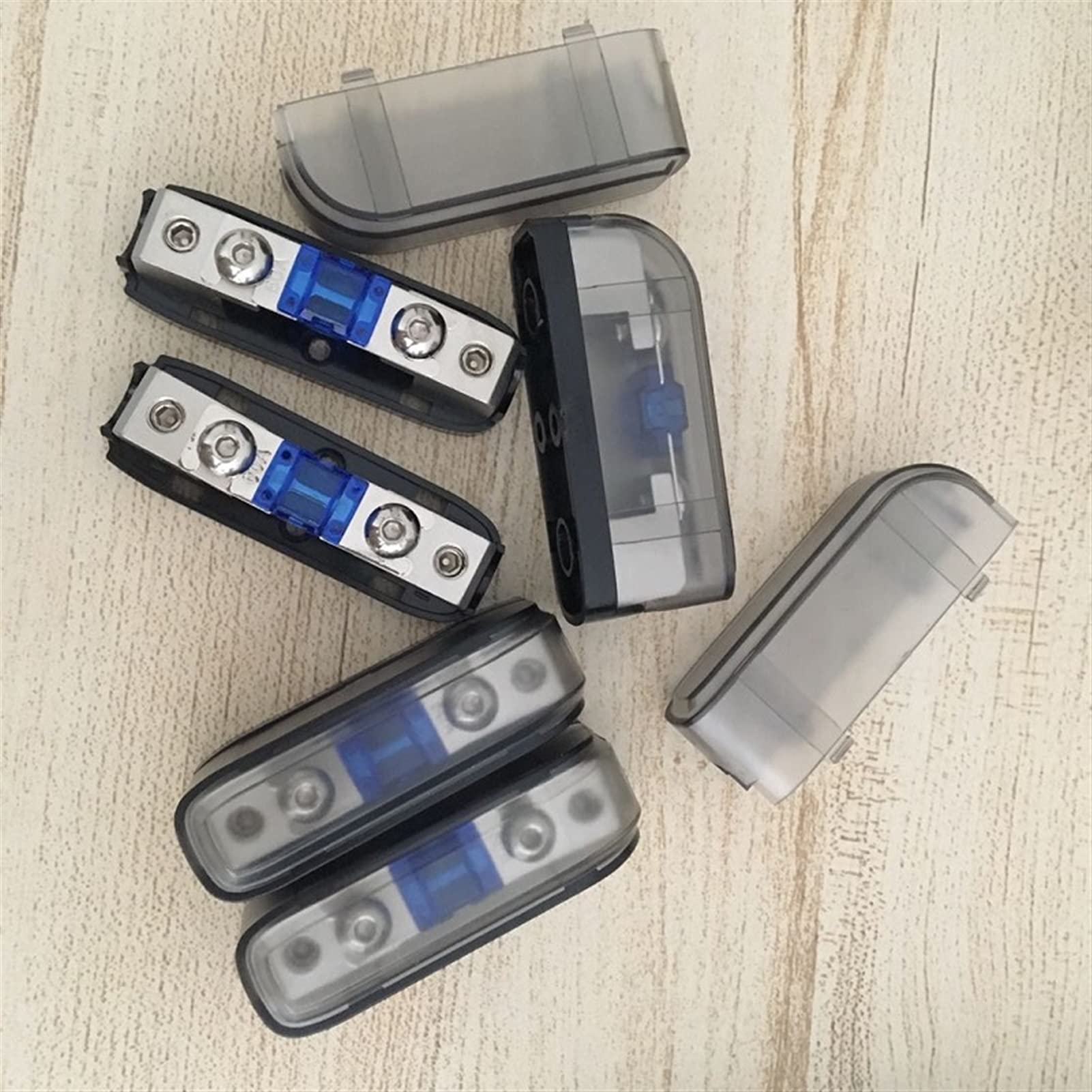 bezpieczniki 5 sztuk/partia Car Audio Niklowany AFS Mini ANL blok bezpieczników z bezpiecznikami 20A, 30A, 40A, 50A, 60A, 80A, 100A, 125A (z 5 sztukami 20 A bezpieczników)