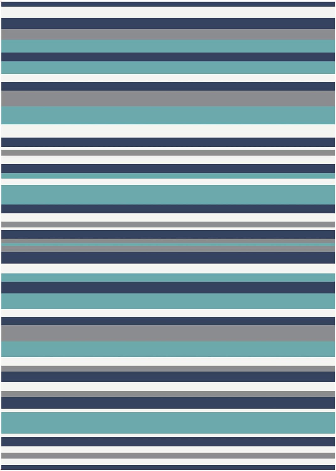 BEOMES, Indoor/Outdoor Rug, All Weather & UV Resistant (5 X 7, Ibiza-Blue)