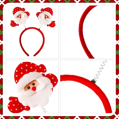 Miniatura 6 de MGparty Juego de 18 diademas y lentes de Navidad con 18 bonitos diseños, exquisitos accesorios de decoración para fiestas de Navidad, recuerdos de