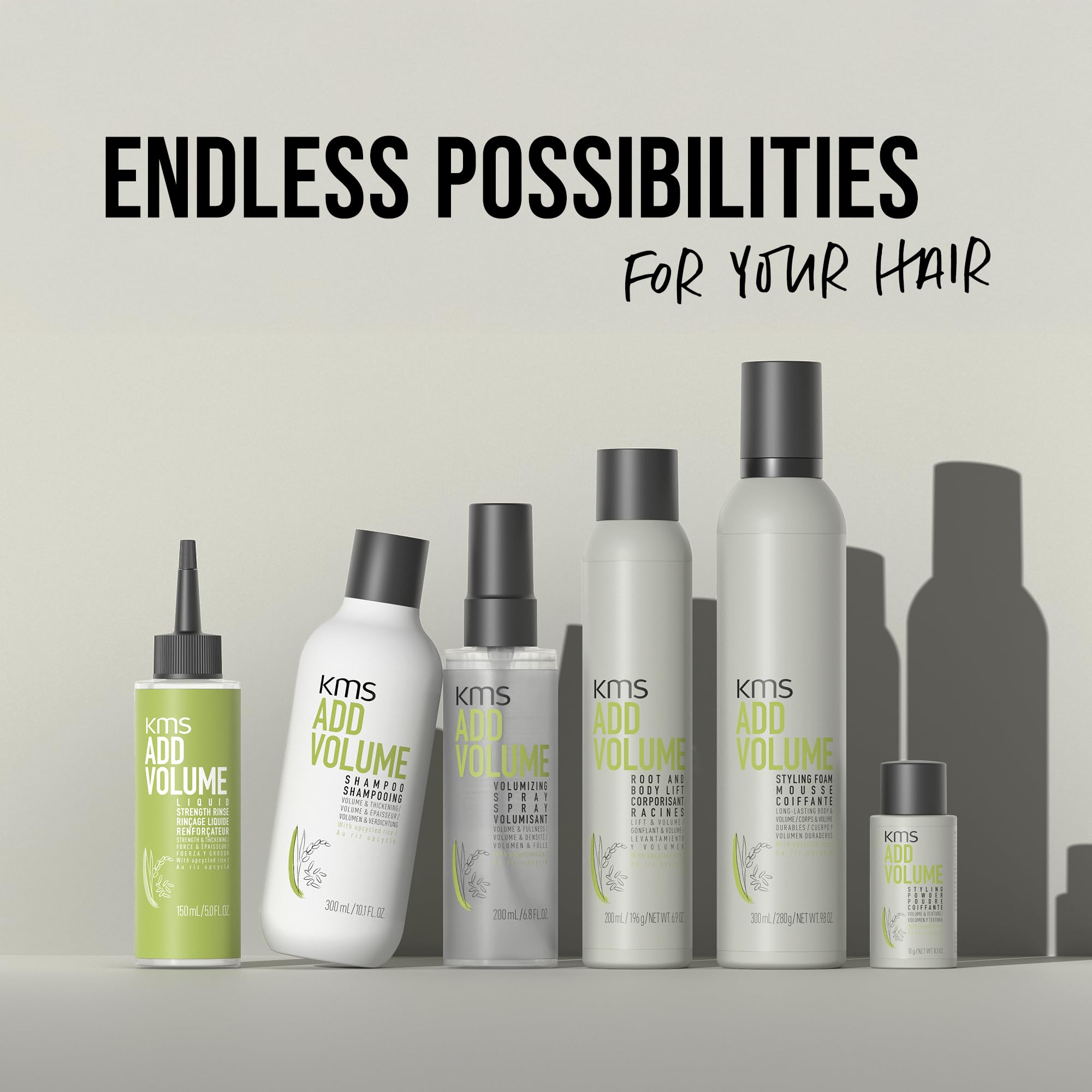 KMS ADDVOLUME Root and Body Lift COV 6% pour cheveux fins à moyennement forts, sans force qui nécessitent du volume et de la plénitude, formulation végétalienne avec riz recyclé, 200 ml