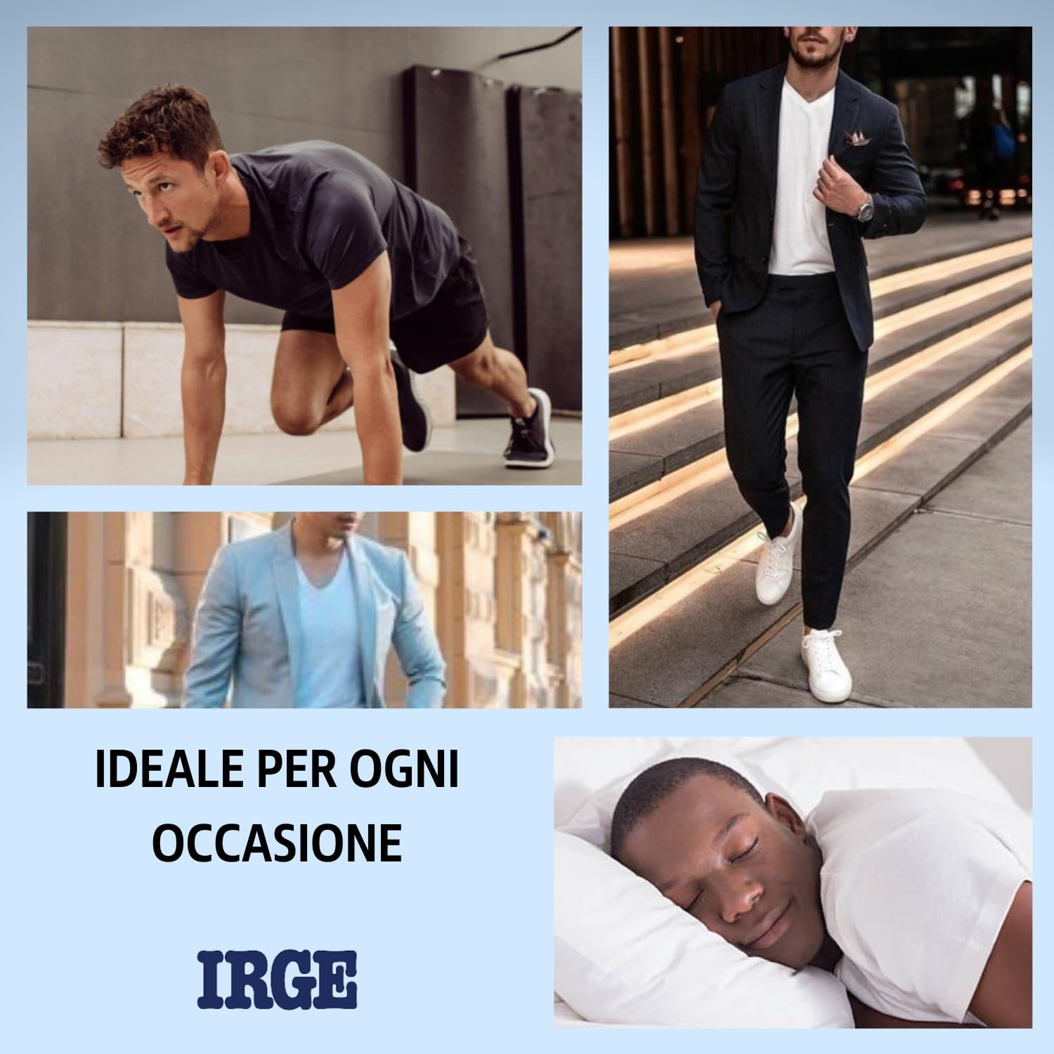 Irge Lot de 3 T-shirts Intime Homme Coton Élastique Col V T Shirt Fine Coutures Plates Sous-vêtements T-shirt Homme Noir Blanc et Coloré