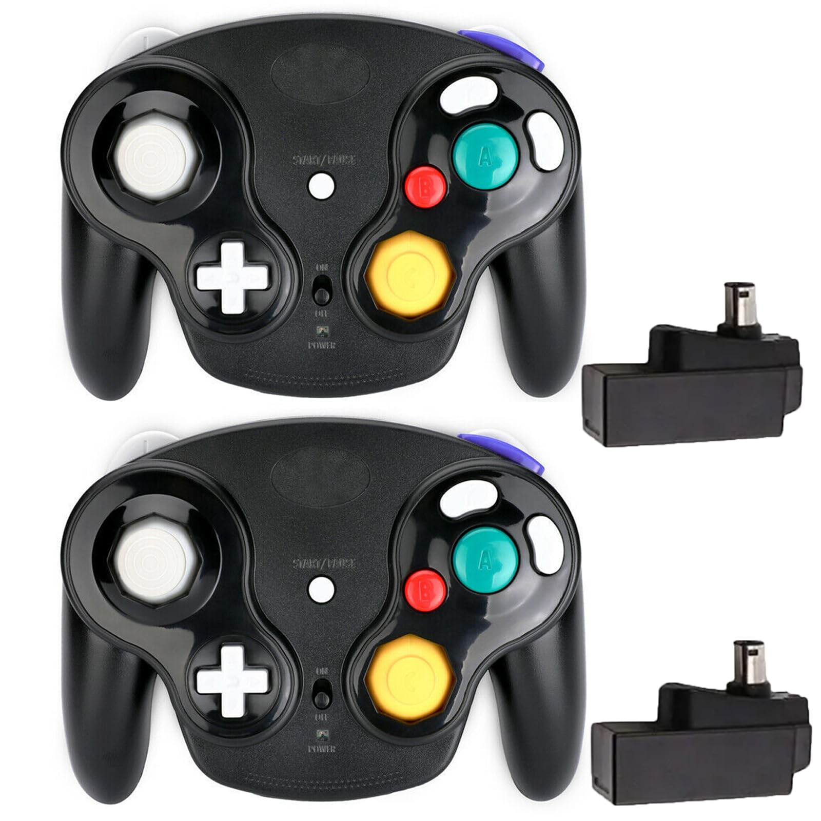 Photo 1 of inventii Game Cube Controller - 2.4G Wireless, Black (2 Pack)