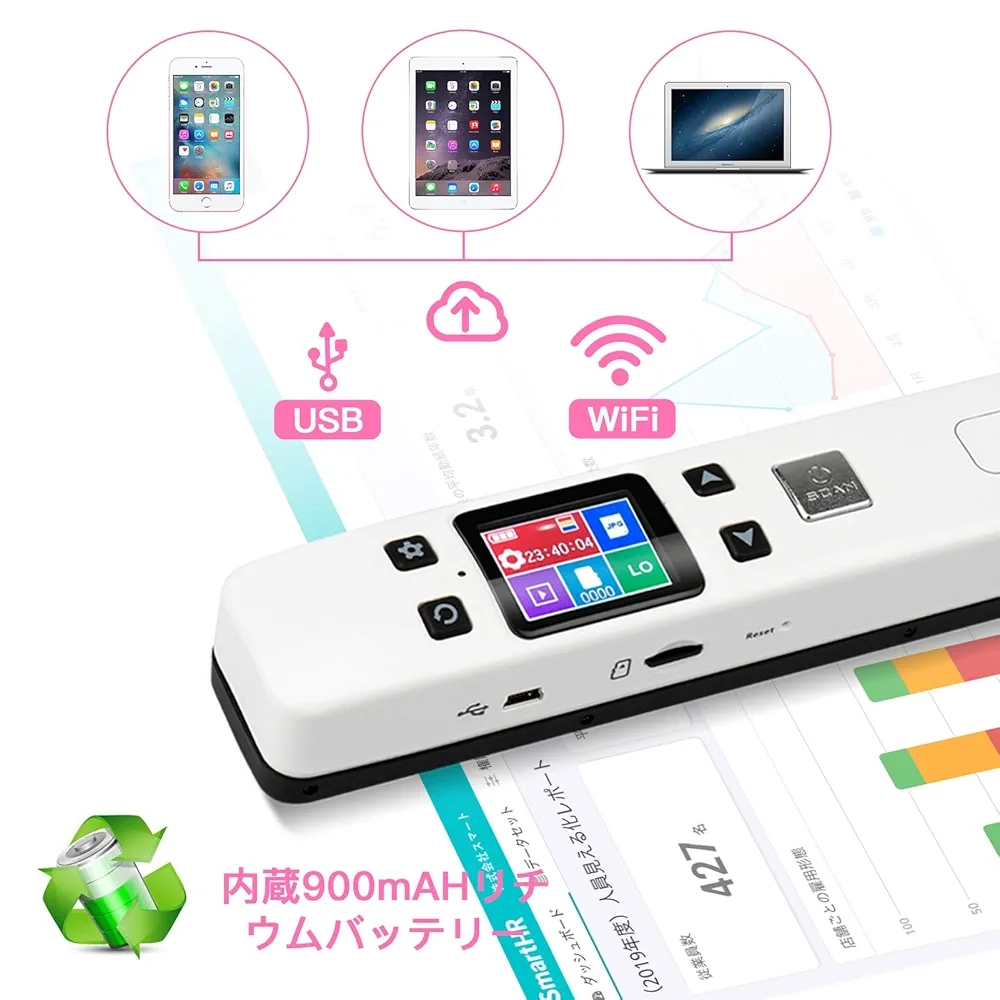 ハンディスキャナー OCR搭載 Wi-Fi 自動保存 1050dpi SDカード 71aWyOpi75L._UF1000,