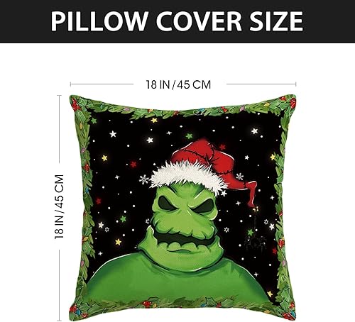 Miniatura 8 de Funda de almohada de Navidad de El extraño mundo de Jack y Sally, decoración navideña para el hogar, fiesta, sofá, dormitorio