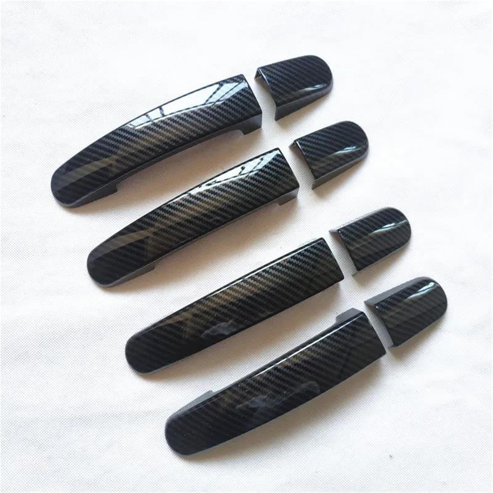 Ujnheq Style 4 For Ford For Transit For Custom For Tourneo 2014-2020 Car Door Handle Cover Trim Plastic Imitation Carbon Fiber(Style 4)