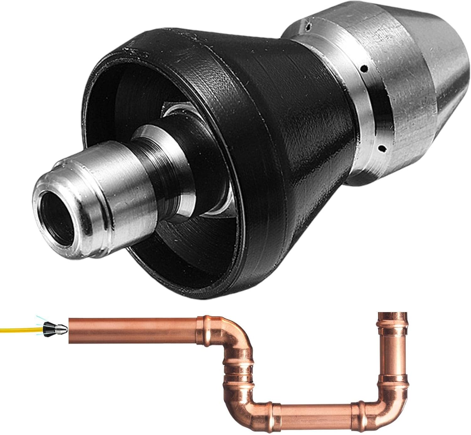 Shakven Pressure Drain Jetter Hose Nozzle Stainless Steel