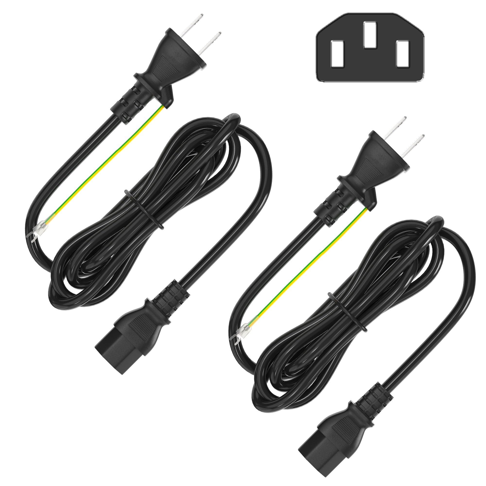 Amazon.co.jp: 【2個入り】pc電源延長ケーブル 黒 3ピン 変換 1.8m 7A