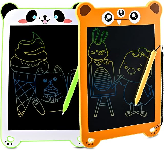 GOLDGE 2 Pack LCD Writing Tablet for 2 3 4 5 6 Years Old Boys Girls, 8.5 Inch Portable Drawing Tablet for Kids Drawing Pad Doodle Board Drawing Board Magic Board Gifts Toys for 4 Year Old Boy Girls