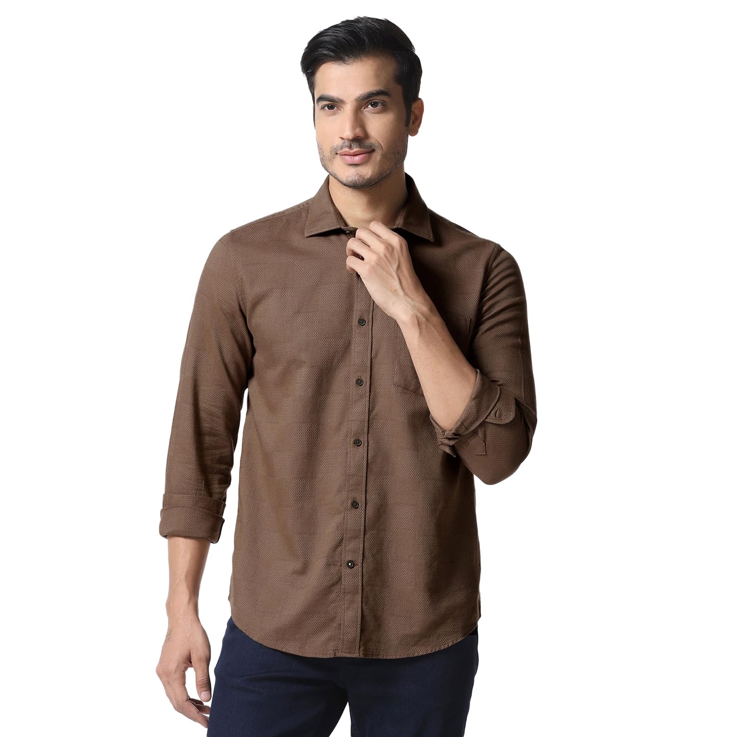 Men Solid Formal Shirt with Refined Construction, Full Sleeves and Clean Appearance | Suitable for Office Dressing, Workplace Meetings and Professional Styling-image-37