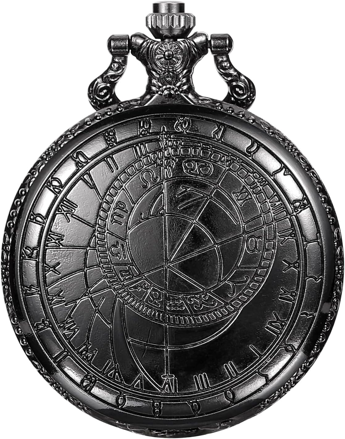 SIBOSUN Doctor Who Pocket Watch Dr. Who Quartz Pocket Watch with Chain for Men Women Black Case White Dial Vintage Full Hunter…