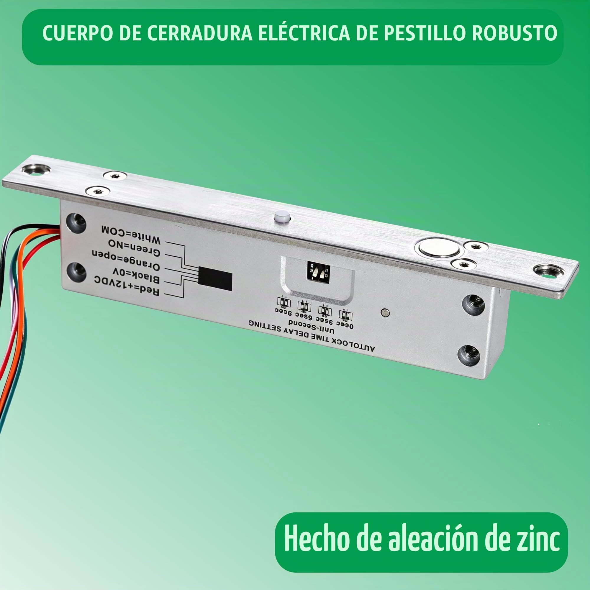 UHPPOTE Cerradura de Pestillo Eléctrico Modo Fail Secure 12V CC