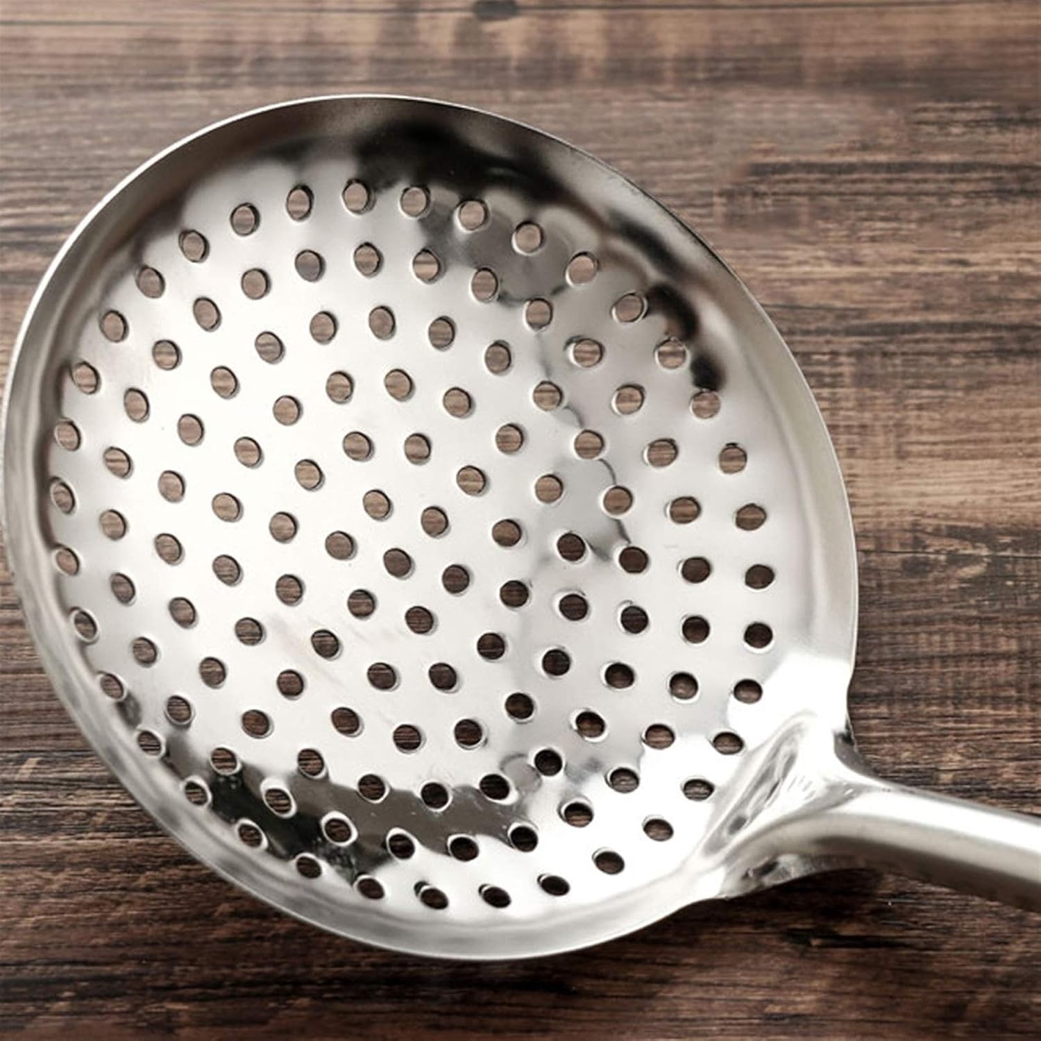 Kitchen Food Strainers Sifters Colander Fine Filter Mesh Stainless Steel Filter Skimmer Household Colander Fishing Spoon Integrated Large Colander cookingFilter Pot