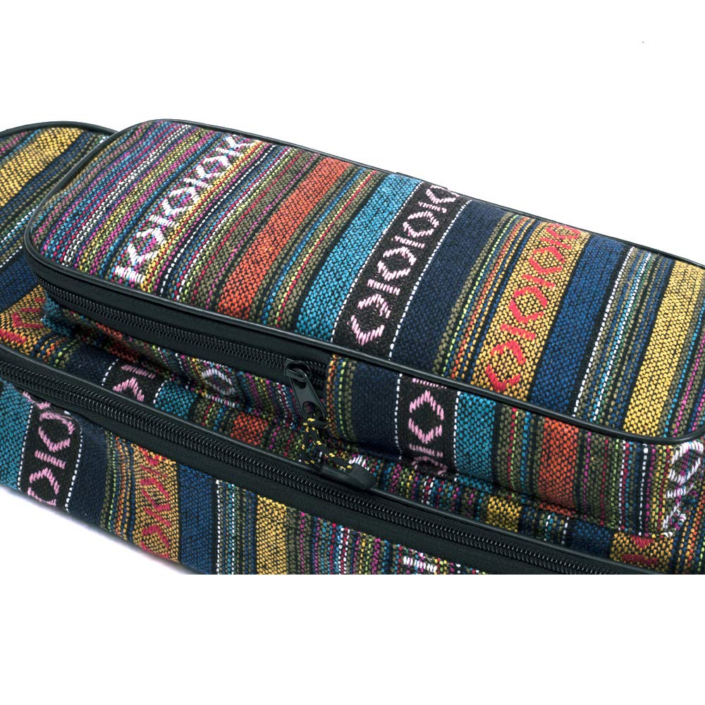 Glenmi 40 41 Zoll Akustikgitarrenkoffer Gigbag Mit 3D-Taschen, Gitarrentasche mit Nackenschutz-Kissenauflage, Bohemian Style Gitarrenkoffer, 12 mm Schwamm gepolstert