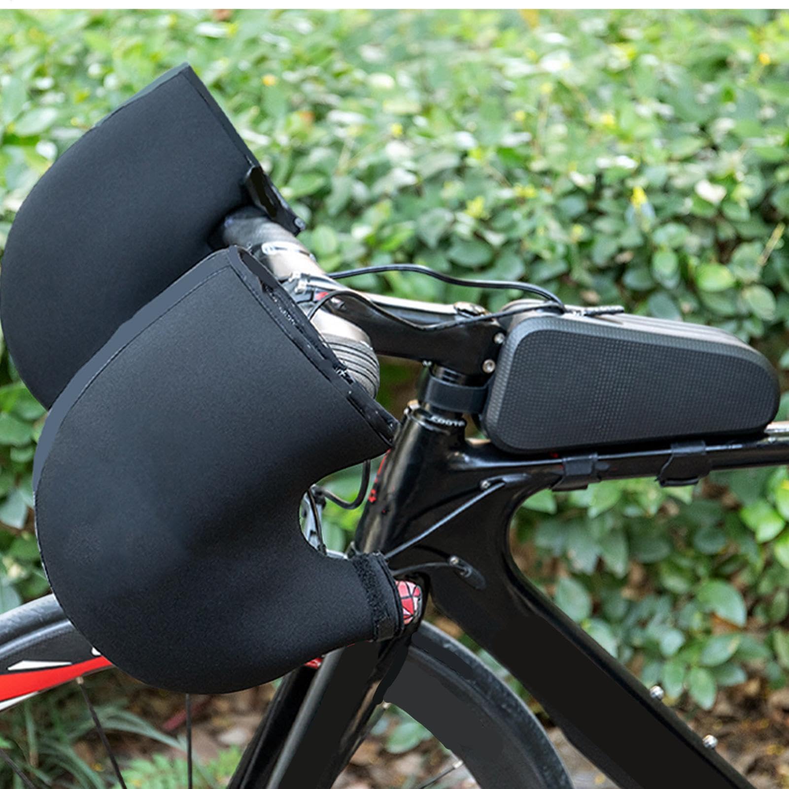 Guanti per manubrio della bicicletta Guanti per copertura manubrio della bicicletta - Copertura scaldamani per manubrio di guanti da ciclismo,Guanti termici riflettenti antivento