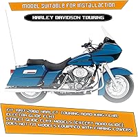 Vista 6 de Kinglemc Barra de choque Protector de motor Barra de carretera para Harley Davidson Touring Road King Street Glide Electra Glide CVO y Trike modelos
