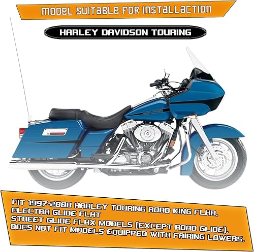 Miniatura 6 de Kinglemc Barra de choque Protector de motor Barra de carretera para Harley Davidson Touring Road King Street Glide Electra Glide CVO y Trike modelos