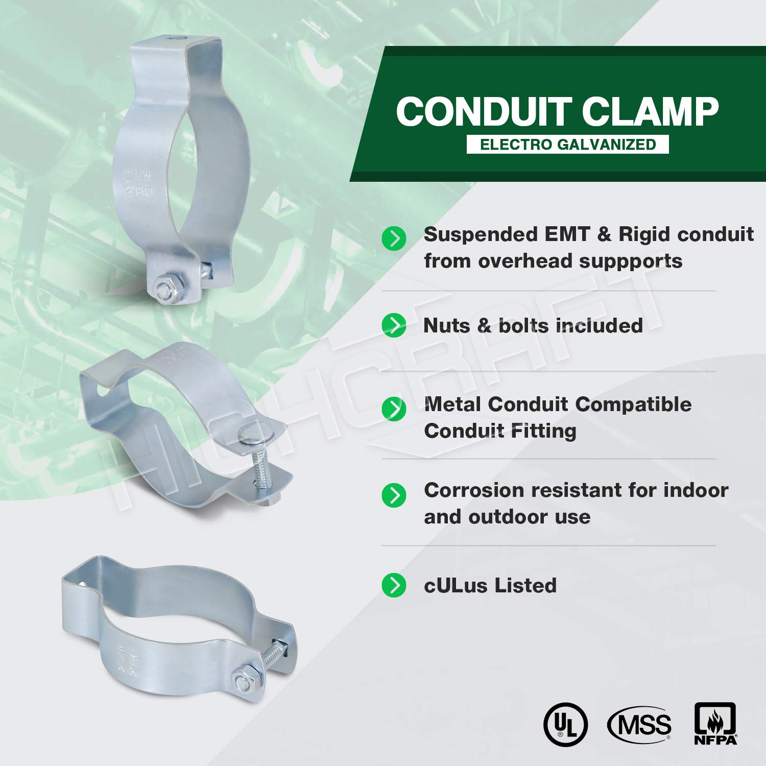 Highcraft Snapklik.com : Highcraft DI-HF04-5 Rigid Conduit Clamp