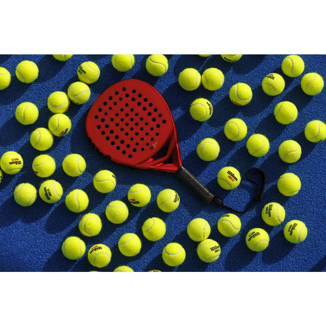 Wilson Raquette de Padel Bela Junior V2, Fibre de Verre/EVA, Rouge/Noir