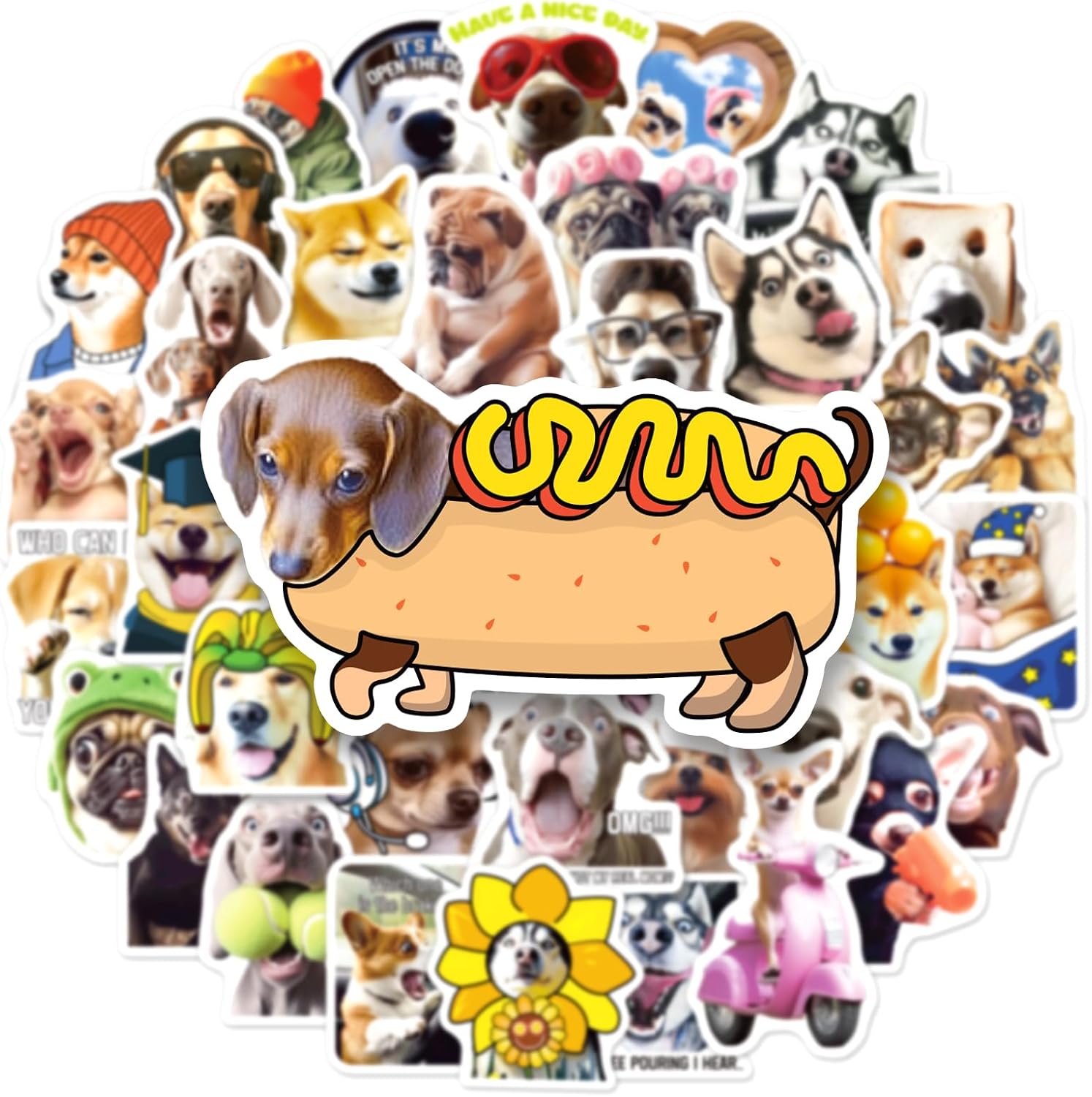 200 PCS Funny Dog Stickers, Cute Puppy Decals for Dog Lovers image 3