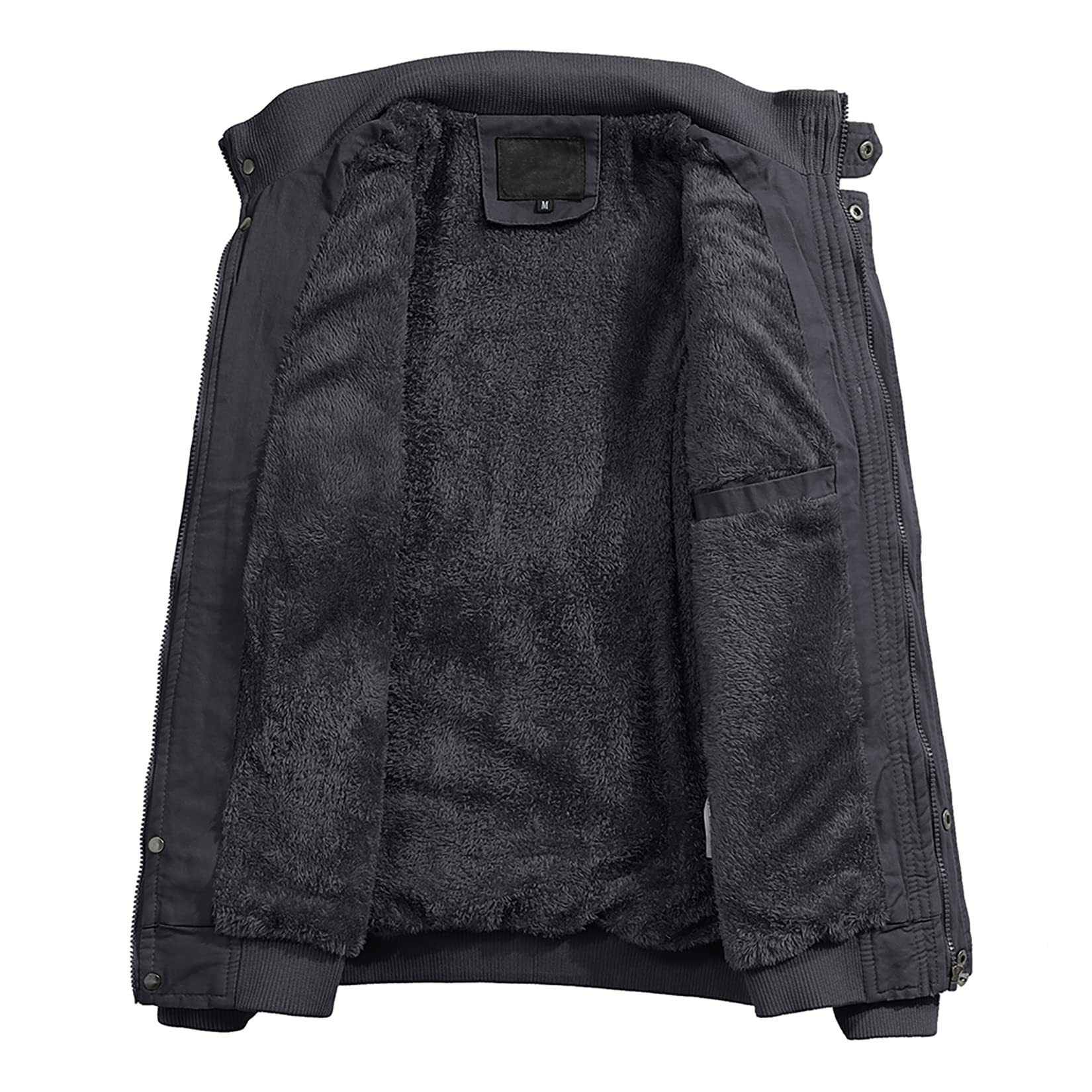 TACVASEN Uomo Giacca Militare Invernale Jacket Casual Interno in Pile Caldo collo in Piedi