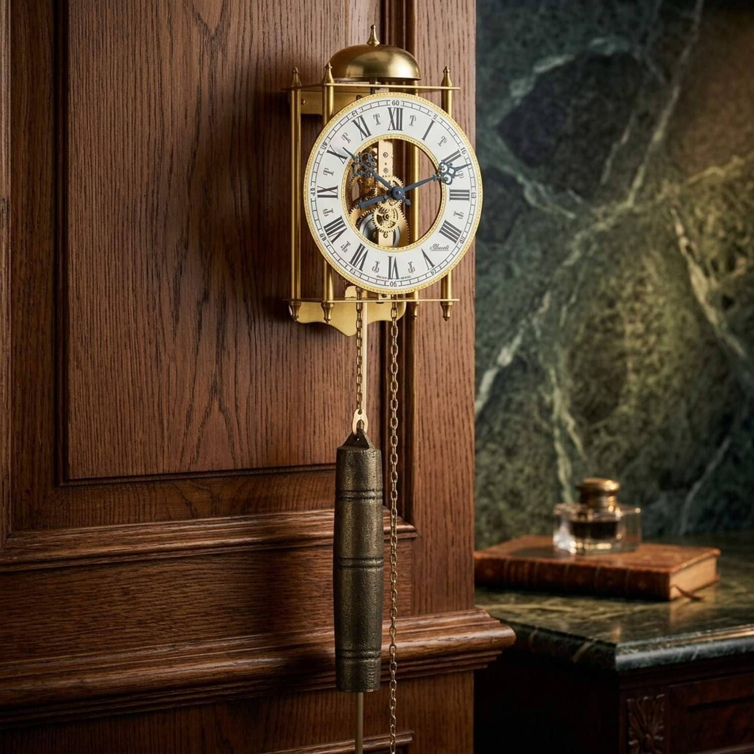Amazon.com: Hermle Antique Style Mechanical Skeleton Wall Clock