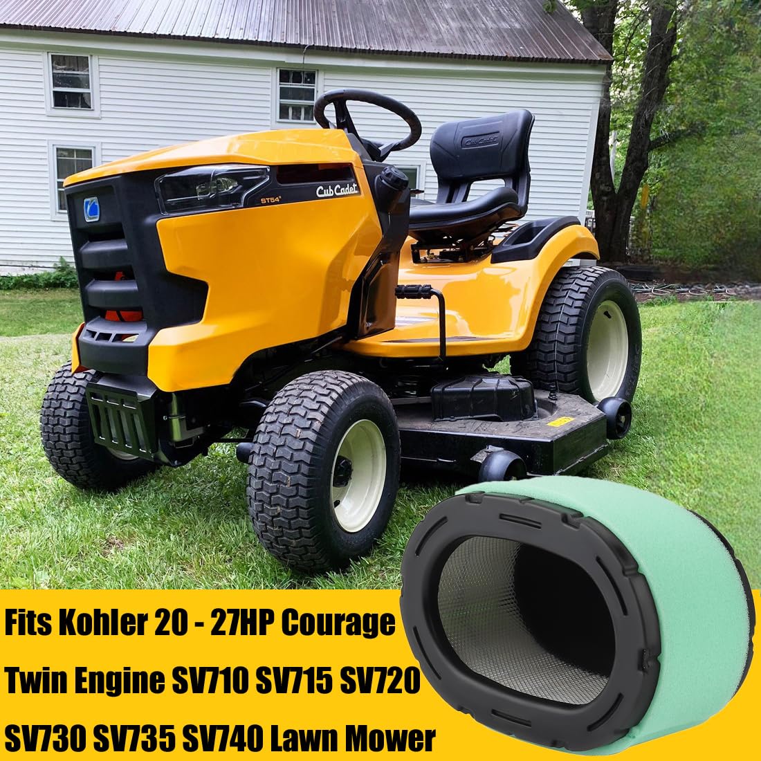 Annolai 16-083-04-S 16-083-05-S Air Filter for Kohler 7000 Series Maintenance 16 083 04 KT715 KT725 KT730 KT735 KT740 KT745 ZT710 ZT720 ZT740 19-26hp Engine Lawn Mower with 52 050 02-S Oil Filter