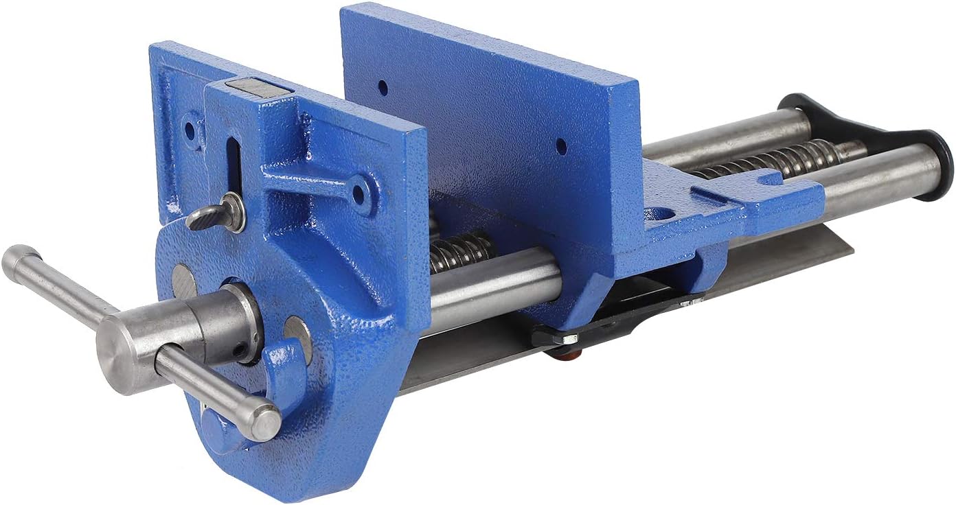 TOPWAY Heavy Duty Quick Release Wood Clamp Vice 9 Inch, Woodworking Table Bench Vise Workbench Hardware Tools for Carpentors Joiners 403186