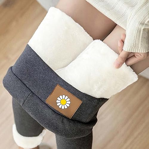 Miniatura 4 de oelaio Women's Sherpa Lined Leggings Plus Size Winter Warm Fleece Lined Sweatpants High Waist Tummy Control Thick Tights
