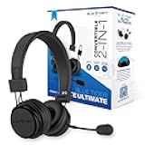Premium Elite Ultimate Single and Dual Ear 2-in-1 Bluetooth Headset – Professional Noise Cancellation Head Set with Microphone – USB-C Fast Charge & Long Battery Life