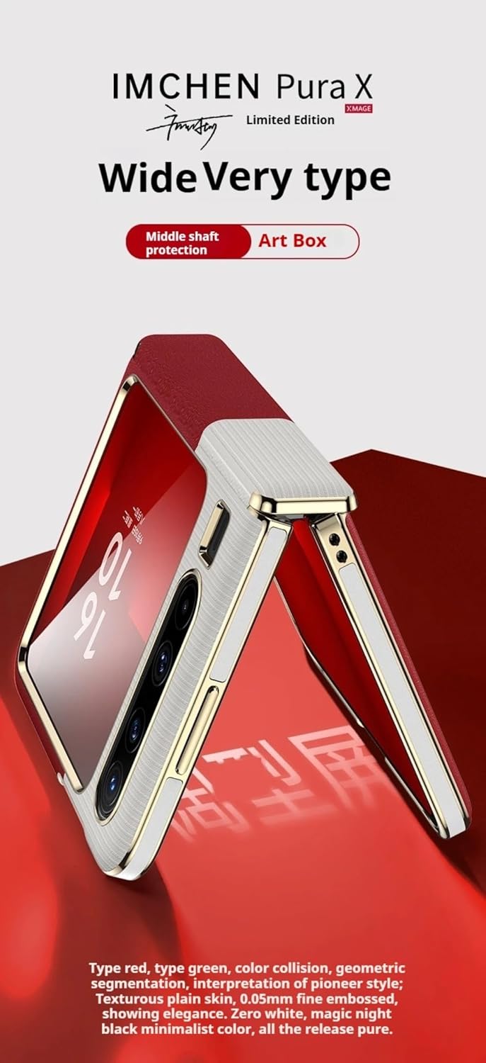 Wristband Bracket for Hw Pura X Case end Anti-Drop Folding Screen Split Protective Cover,Red