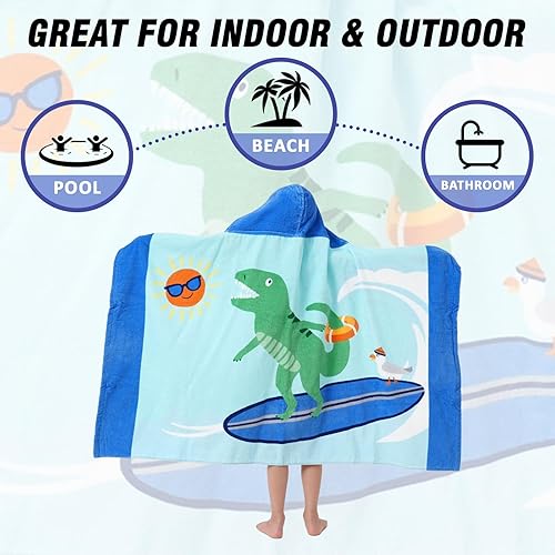 Miniatura 147 de Toallas de baño para niños, toalla para niños con capucha para playa, baño, piscina, toallas de natación de 30 x 50 pulgadas, tamaño grande, ultra