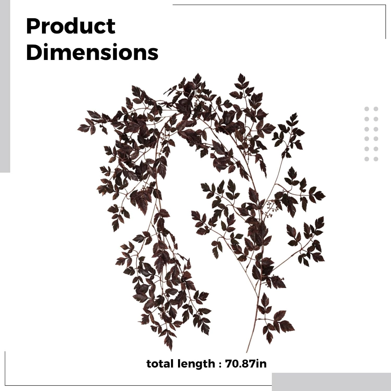 70.9 in Fall Leaves Garland, Artificial Plant Leaf Garlands, Long Stem Fake Vines for Thanksgiving Day, Wedding, Halloween, Fireplace Mantel Décor