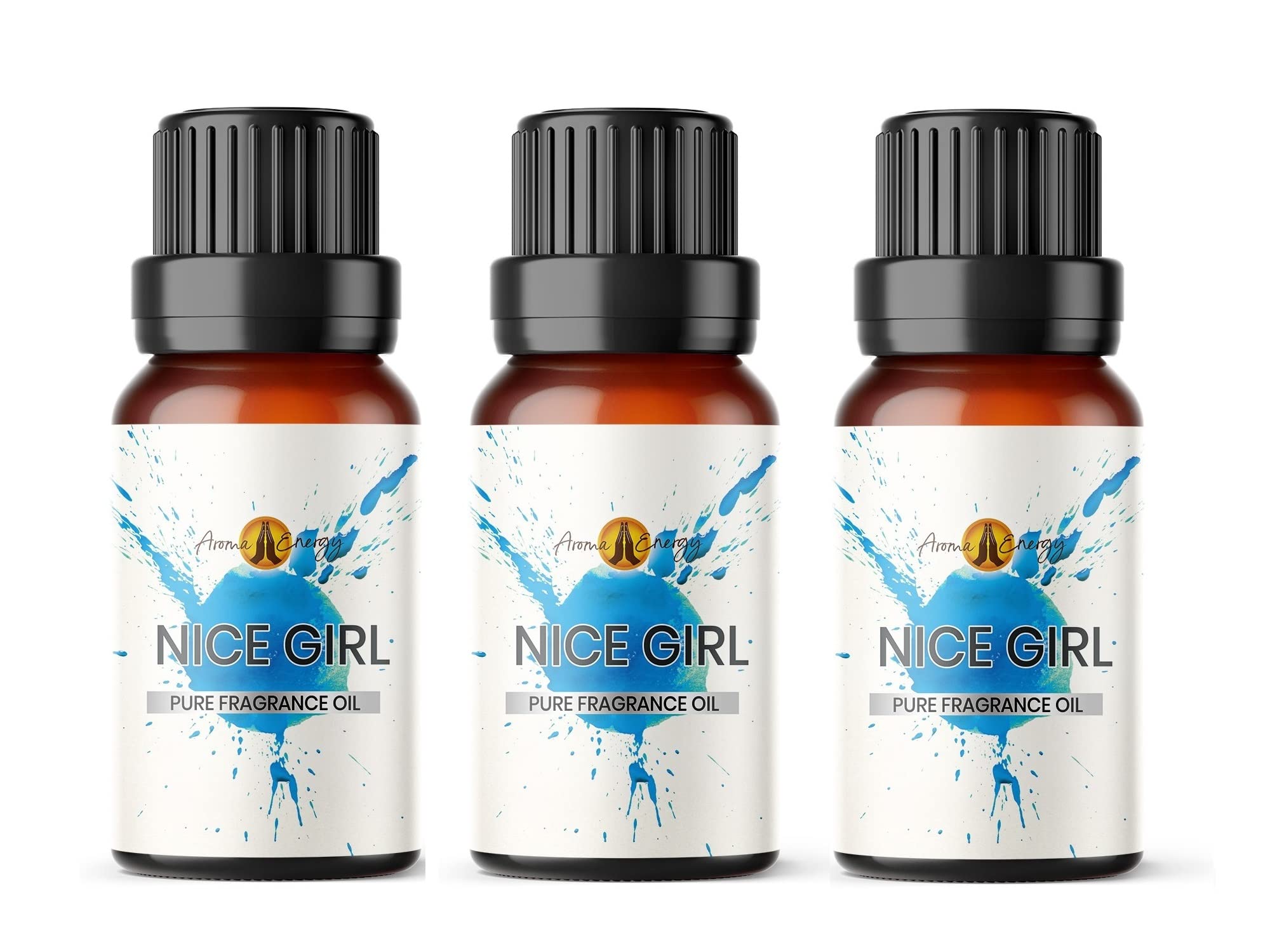 Aroma Energy | Nice Girl Fragrance Oil 30ml (3 x 10ml) Highly Scented Oil for Diffuser, Candles, Soap Making, Wax Melt, Slime, Perfume | Vegan, Made in UK