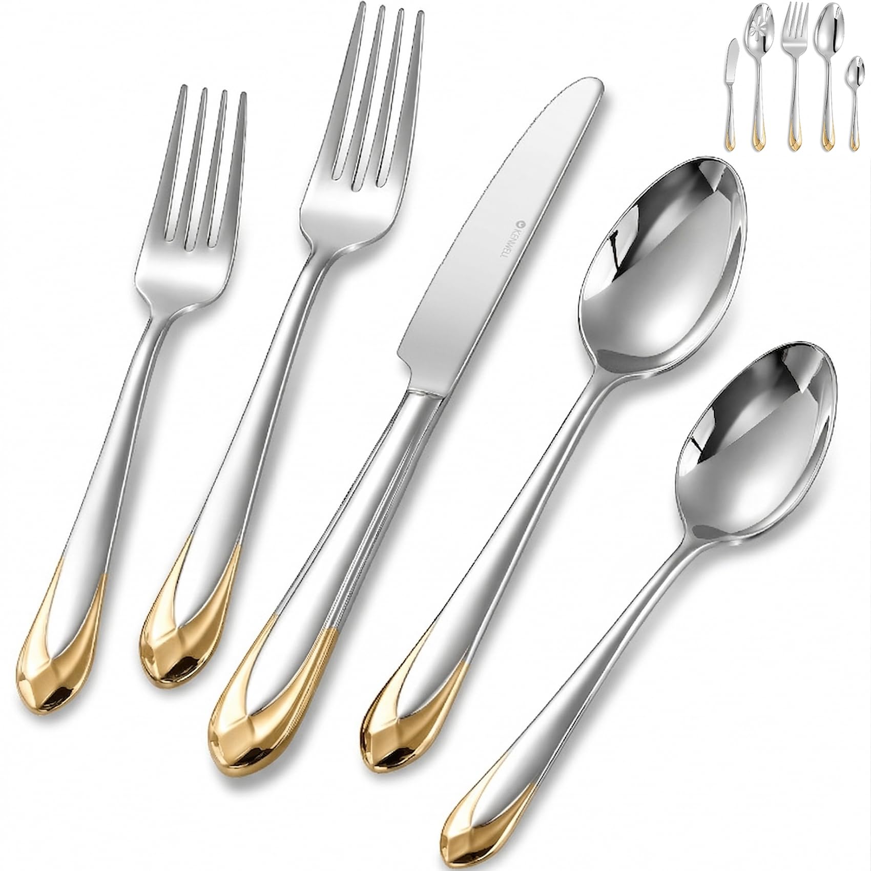 KEAWELL Astra Silverware Set - Elegant & Durable -1