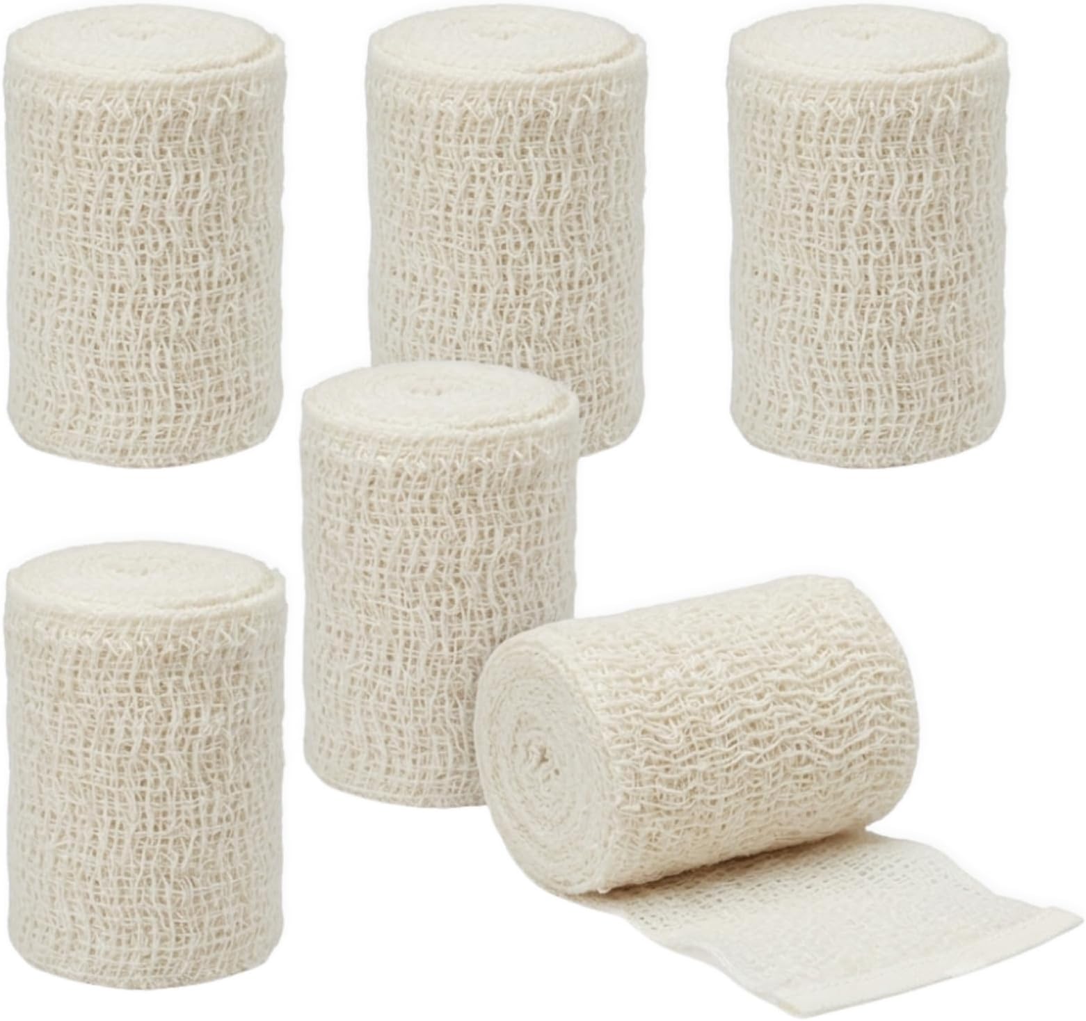 Value Aid Crepe Bandage Rolls - 5cm x 4.5m - Medium - Pack of 6
