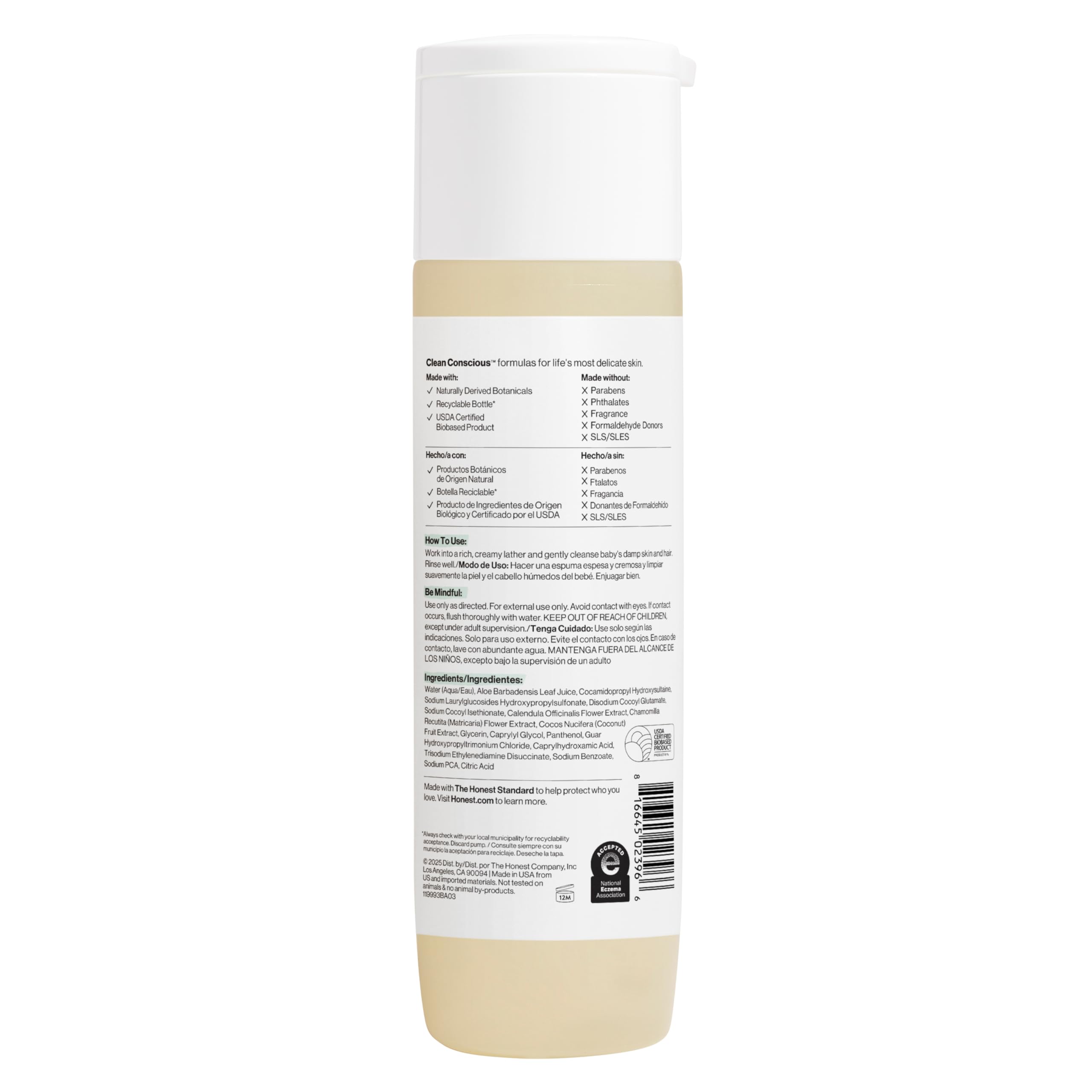 Honest Purely Sensitive Shampoo And Body Wash - Fragrance Free For Kids 10 oz Shampoo and Body Wash