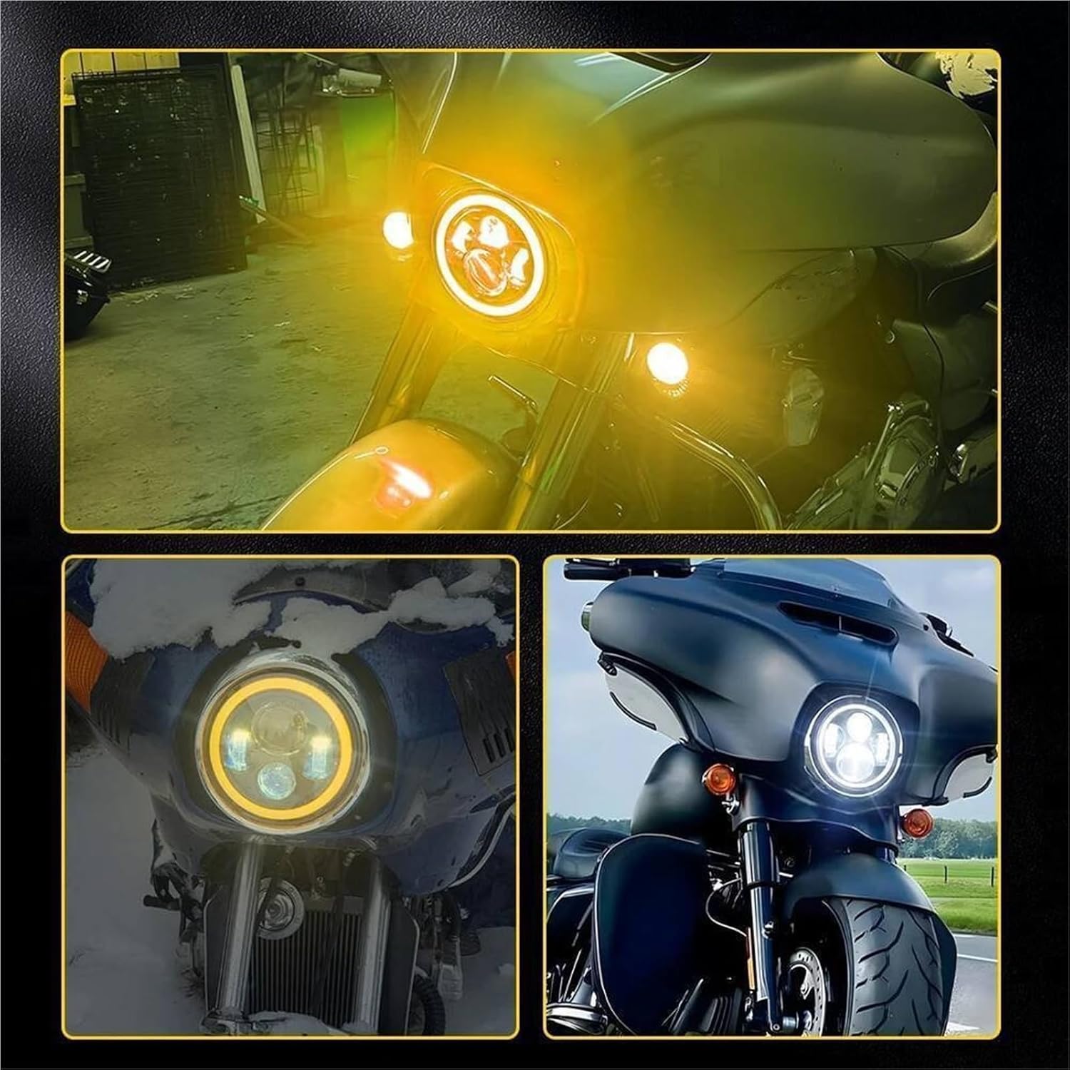 オートバイの補助灯 ハーレー ウルトラクラシック エレクトラグライドに適合 ヤマハ バイク ヘッドランプ 7インチに適合 スポットラ